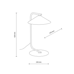 Lampade Da Tavolo-Selezionato da Mazzolaluce Lampada da tavolo rossa design moderna cono in metallo