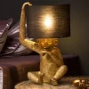 Lampade Da Tavolo-Selezionato da Mazzolaluce Lampada da tavolo scimpanze oro