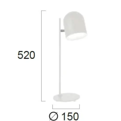 Lampade Da Tavolo-Selezionato da Mazzolaluce Lampada da tavolo scrivania bianca orientabile moderna fp