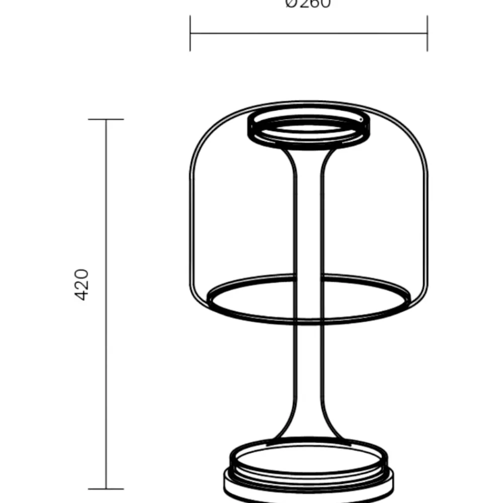 Lampade Da Tavolo-Maytoni Lampada da tavolo spirito vetro fume' nera led 18w 3000k dimmerabile