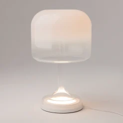 Lampade Da Tavolo-Maytoni Lampada da tavolo spirito per salone vetro fume' bianca led dimmerabile