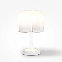 Lampade Da Tavolo-Maytoni Lampada da tavolo spirito per salone vetro fume' bianca led dimmerabile
