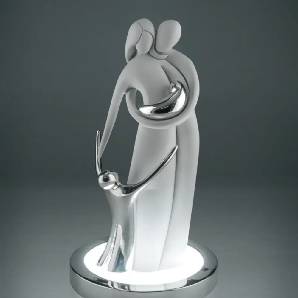 Soprammobili Moderni-Bongelli Preziosi Lampada da tavolo statuina led famiglia