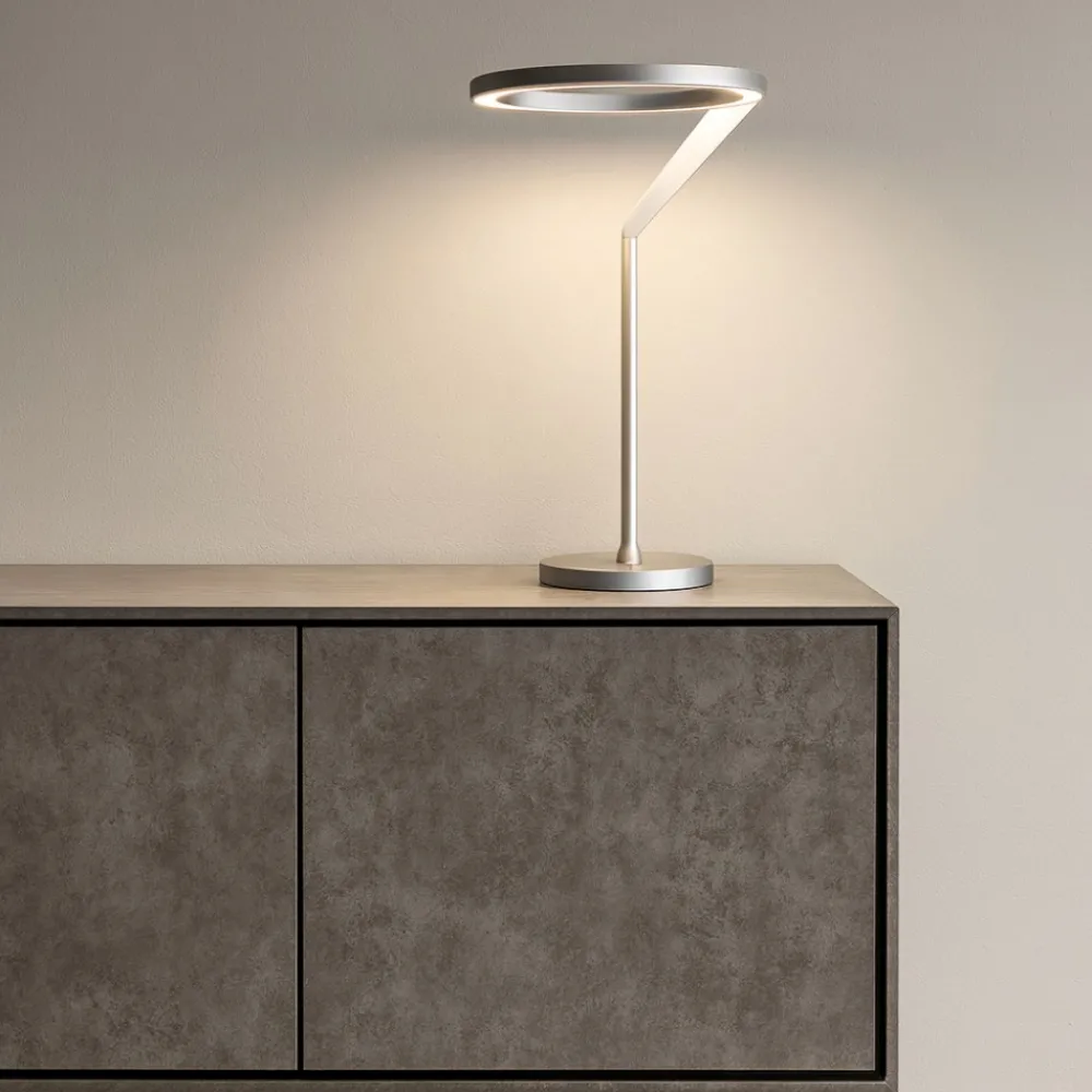 Lampade Da Tavolo-Vivida International Lampada da tavolo titanio led 15w 3000k 4000k dimmerabile vivida meridiana
