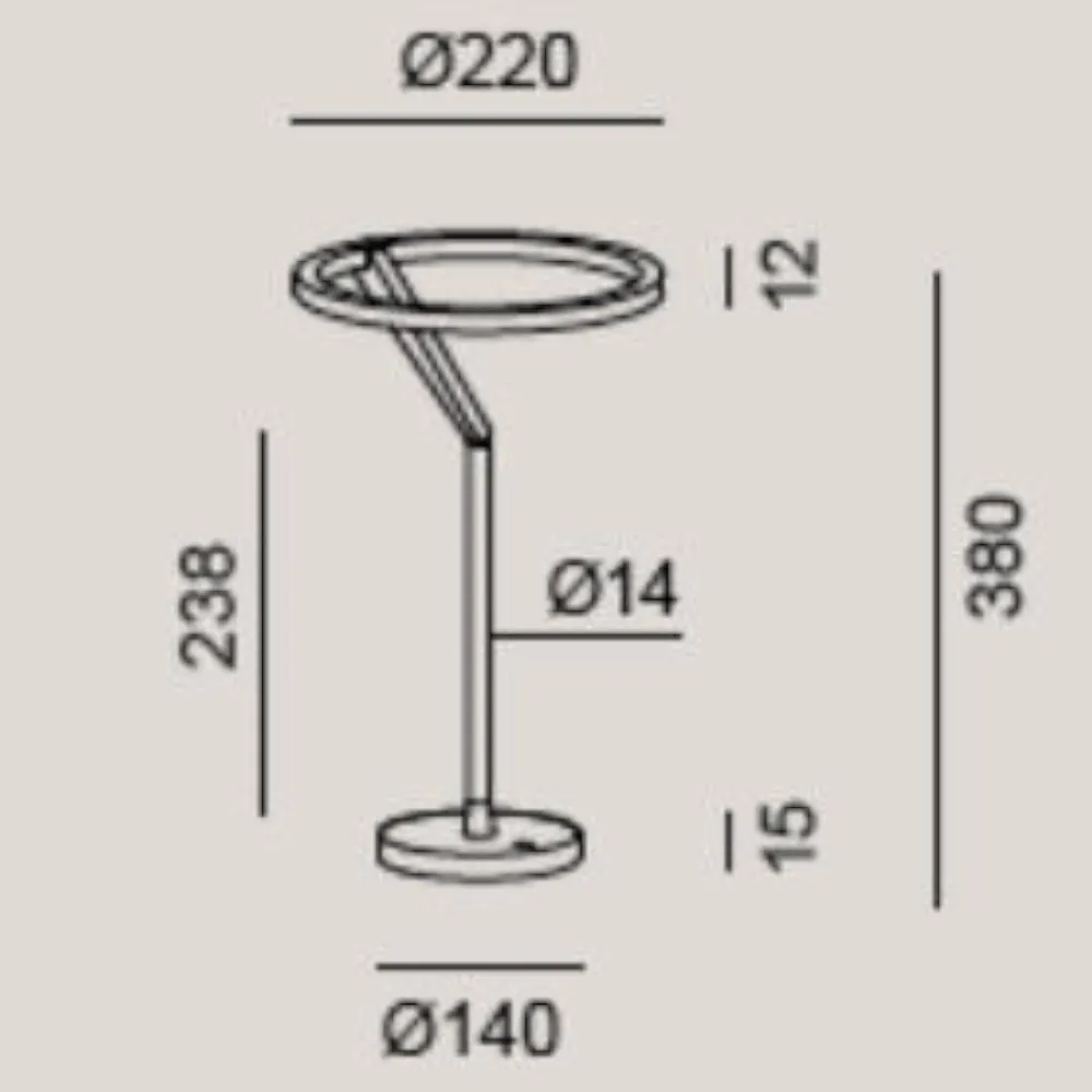 Lampade Da Tavolo-Vivida International Lampada da tavolo titanio led 15w 3000k 4000k dimmerabile vivida meridiana