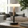 Lampade Da Tavolo-Selezionato da Mazzolaluce Lampada da tavolo vetro bianco parti colore caffè design moderna