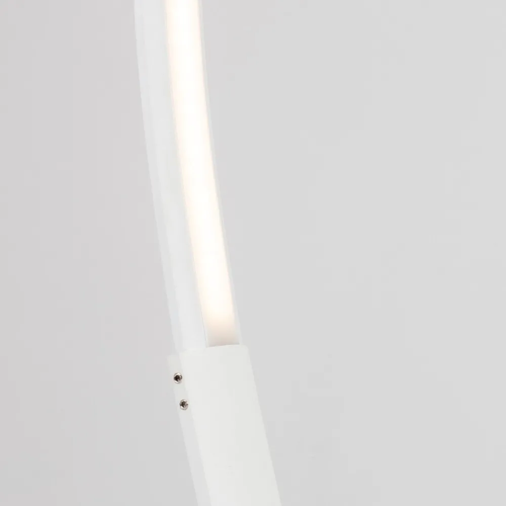 Lampade Da Terra-Selezionato da Mazzolaluce Lampada da terra ad arco bianca led 30w 3000k dimmerabile moderna