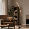 Lampade Da Terra-Selezionato da Mazzolaluce Lampada da terra ad arco nero design moderna led 11w 3000k
