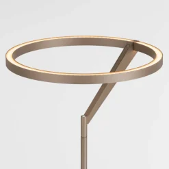 Lampade Da Terra-Selezionato da Mazzolaluce Lampada da terra a piantana moca caffe moderna led 26w 3000k biemissione