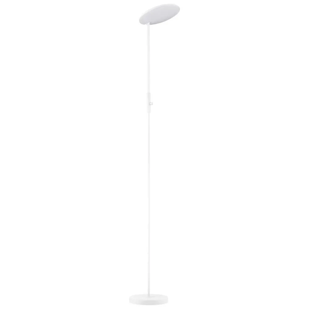 Lampade Da Terra-Selezionato da Mazzolaluce Lampada da terra a stelo bianca parabola orientabile led 3000k