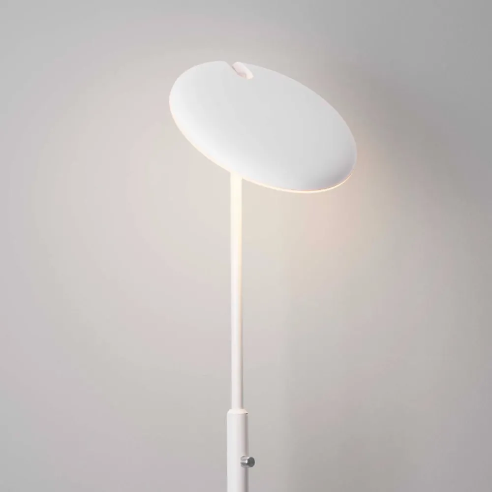 Lampade Da Terra-Selezionato da Mazzolaluce Lampada da terra a stelo bianca parabola orientabile led 3000k
