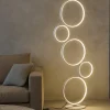 Lampade Da Terra-Selezionato da Mazzolaluce Lampada da terra bianca led 36w 3000k design cerchi