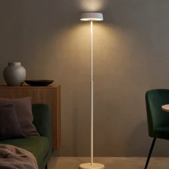 Lampade Da Terra-Selezionato da Mazzolaluce Lampada da terra bianca moderna luce led 30w 3000k biemissione