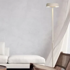 Lampade Da Terra-Selezionato da Mazzolaluce Lampada da terra bianca moderna luce led 30w 3000k biemissione