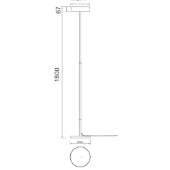 Lampade Da Terra-Selezionato da Mazzolaluce Lampada da terra bianca moderna luce led 30w 3000k biemissione
