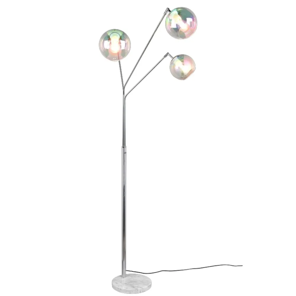 Lampade Da Terra-Selezionato da Mazzolaluce Lampada da terra bocce vetro sfere cromo moderna