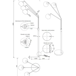 Lampade Da Terra-Selezionato da Mazzolaluce Lampada da terra bocce vetro sfere cromo moderna