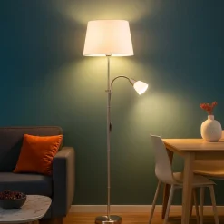 Lampade Da Terra-Eglo Lampada da terra braccio orientabile moderna conesa