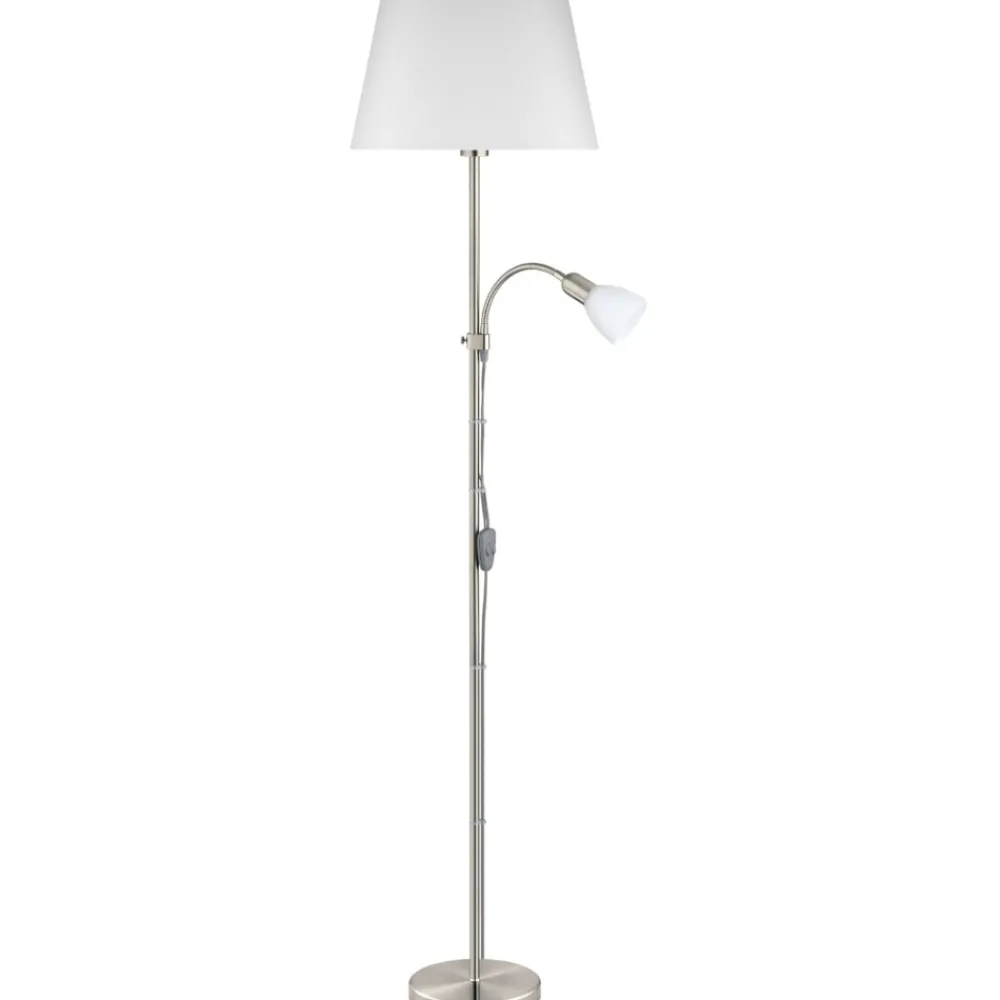 Lampade Da Terra-Eglo Lampada da terra braccio orientabile moderna conesa