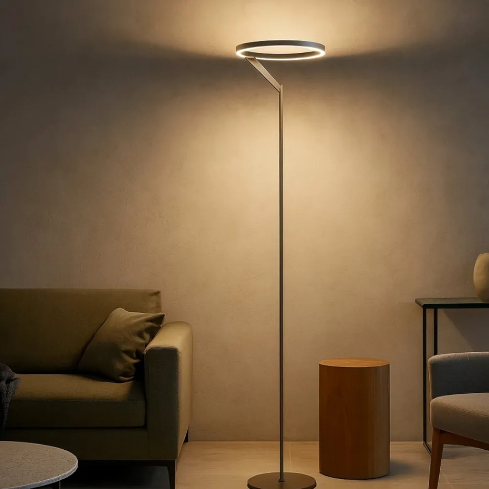 Lampade Da Terra-Vivida International Lampada da terra bronzo moderna led 27w 3000k 4000k vivida meridiana