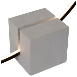 Lampade Da Terra-Selezionato da Mazzolaluce Lampada da terra cerchio nero led base di cemento design moderna