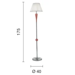 Lampade Da Terra-Ondaluce Lampada da terra classica vetro ambra per salotto