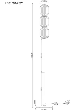 Lampade Da Terra-Selezionato da Mazzolaluce Lampada da terra contemporanea metallo oro vetri bianchi led cct