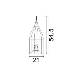 Lampade Da Terra-Selezionato da Mazzolaluce Lampada da terra contemporanea nera in rattan