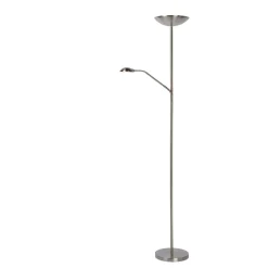 Lampade Da Terra-Selezionato da Mazzolaluce Lampada da terra cromata doppia luce led 20w 3000k dimmerabile