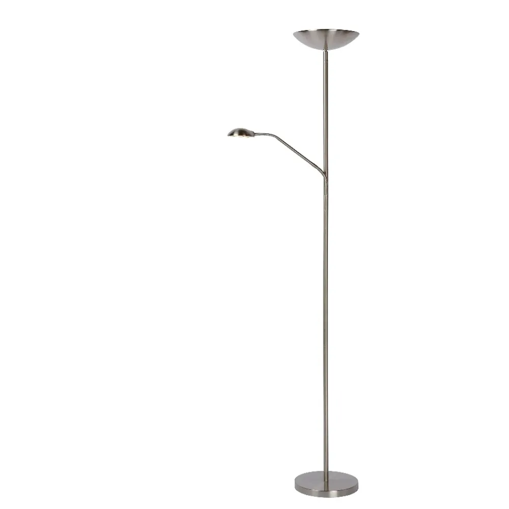 Lampade Da Terra-Selezionato da Mazzolaluce Lampada da terra cromata doppia luce led 20w 3000k dimmerabile