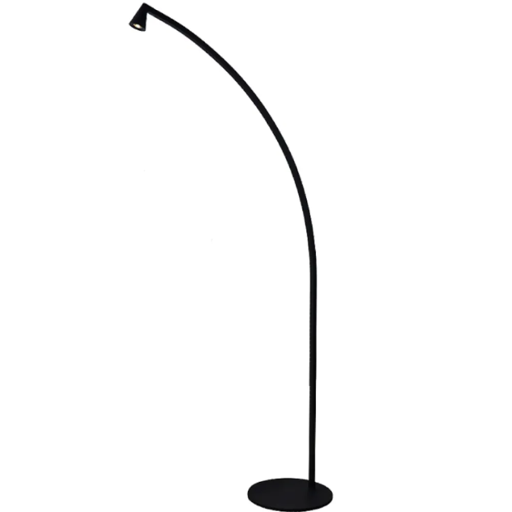 Lampade Da Terra-Selezionato da Mazzolaluce Lampada da terra curva design modera nera led da lettura h151 cm