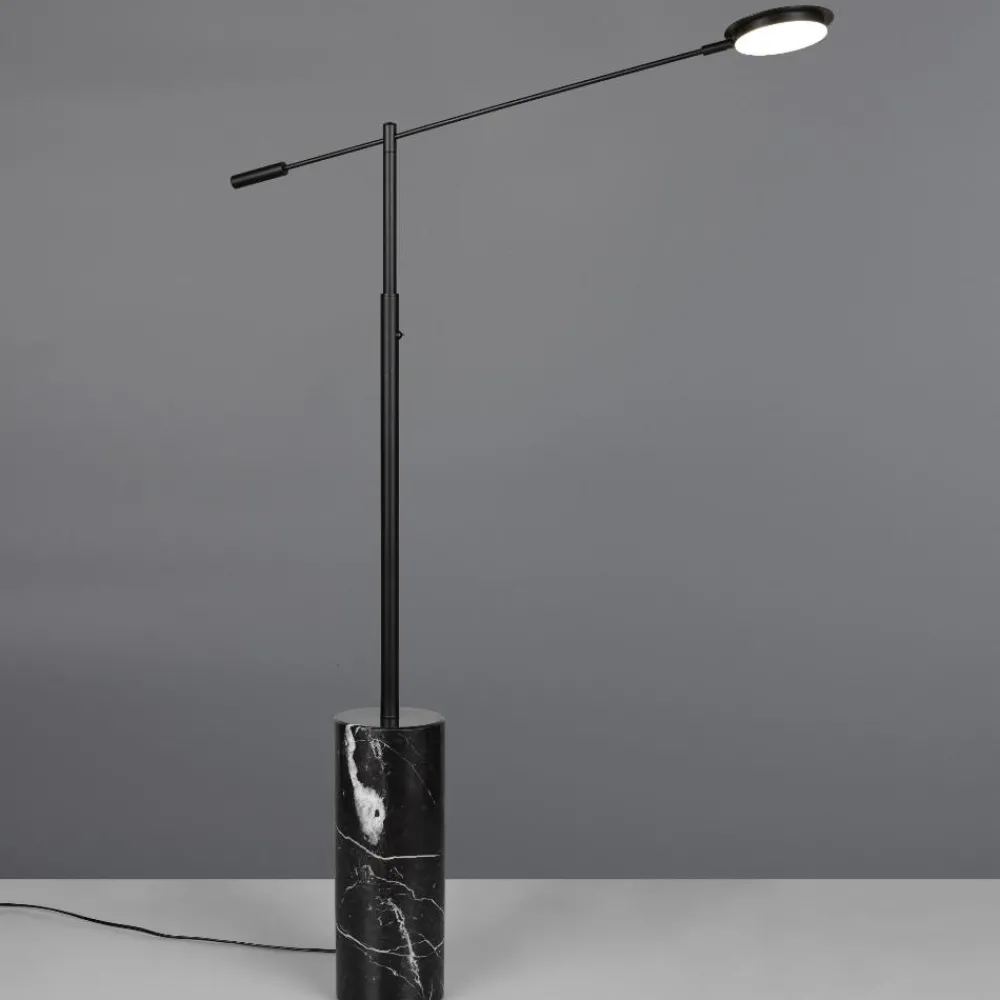 Lampade Da Terra-Selezionato da Mazzolaluce Lampada da terra da lettura led 10w 2300k 3000k 4000k nero opaco orientabile