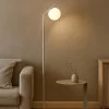 Lampade Da Terra-Selezionato da Mazzolaluce Lampada da terra design moderna bianca sfera di vetro