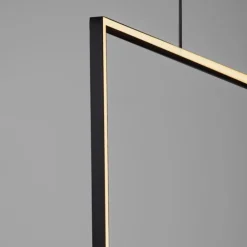 Lampade Da Terra-Selezionato da Mazzolaluce Lampada da terra design moderno quadrato sospeso led 3000k nero