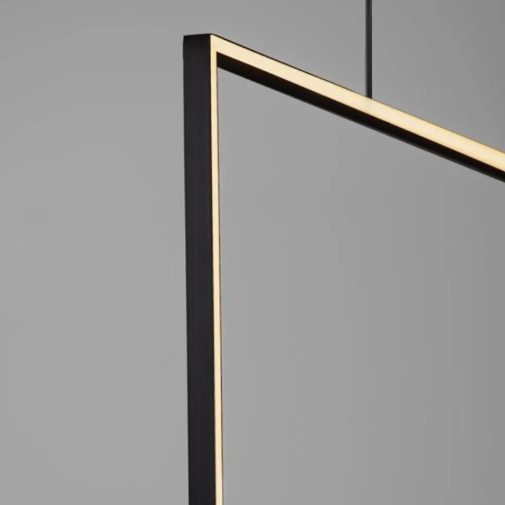 Lampade Da Terra-Selezionato da Mazzolaluce Lampada da terra design moderno quadrato sospeso led 3000k nero