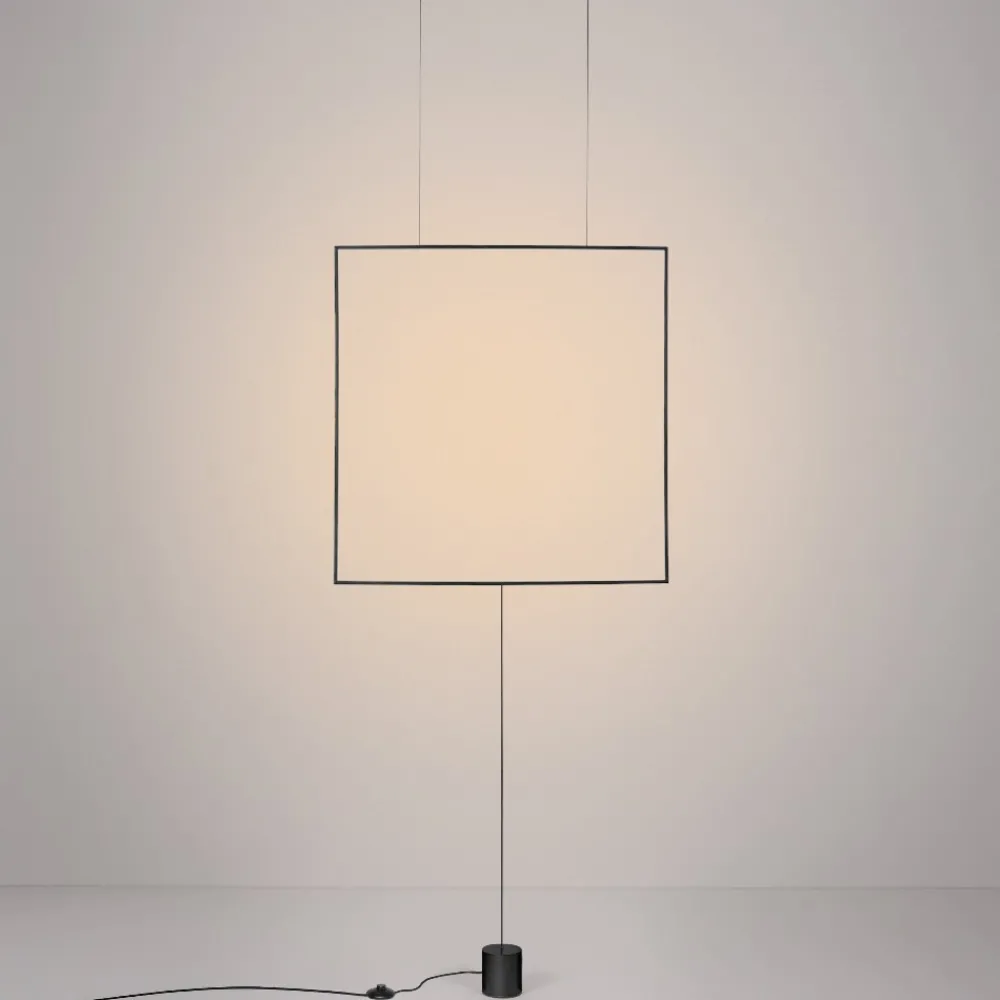 Lampade Da Terra-Selezionato da Mazzolaluce Lampada da terra design moderno quadrato sospeso led 3000k nero