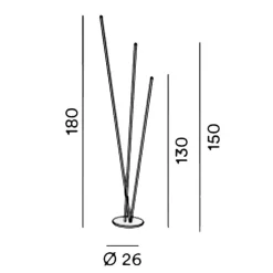 Lampade Da Terra-Perenz Illuminazione Lampada da terra design moderno bianca led 300ok orientabile twins perenz