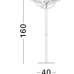 Lampade Da Terra-Selezionato da Mazzolaluce Lampada da terra design moderna oro led 28w 3000k