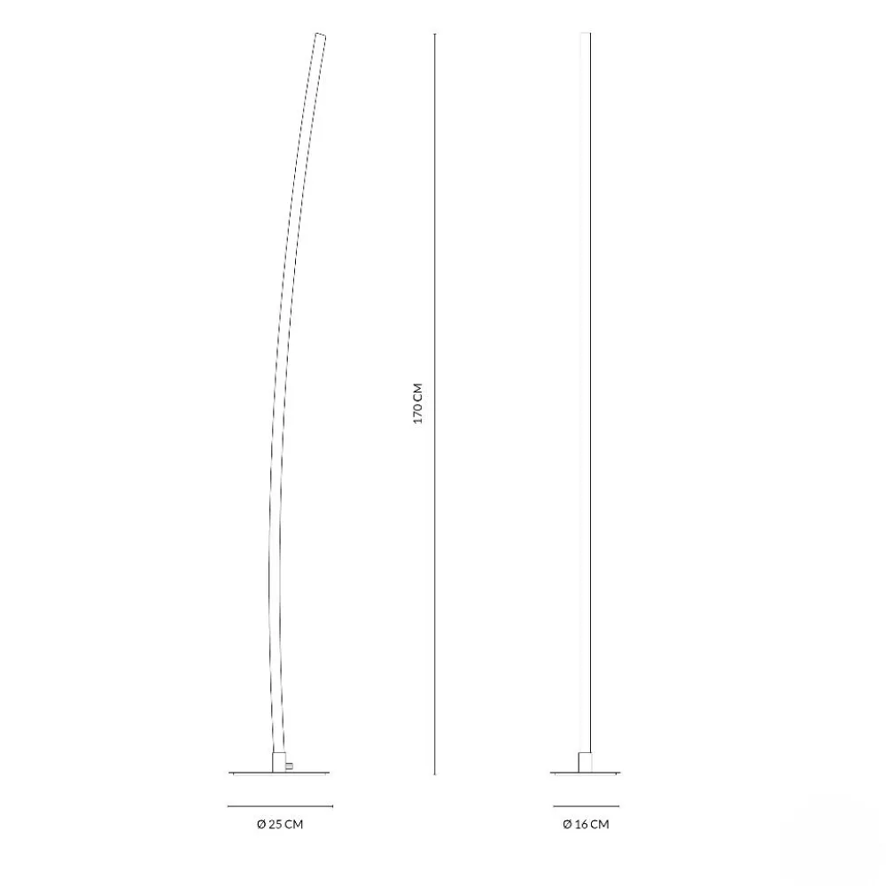 Lampade Da Terra-Vivida International Lampada da terra design moderno led 3000k dimmerabile vivida light line