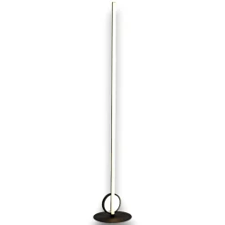 Lampade Da Terra-Selezionato da Mazzolaluce Lampada da terra design moderna nera led 24w 3000k sottile