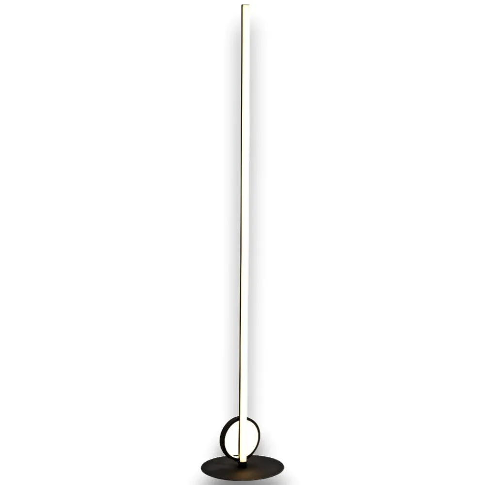 Lampade Da Terra-Selezionato da Mazzolaluce Lampada da terra design moderna nera led 24w 3000k sottile