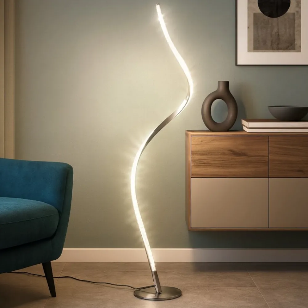 Lampade Da Terra-Selezionato da Mazzolaluce Lampada da terra design moderna led 9w rgb dimmerabile con telecomando