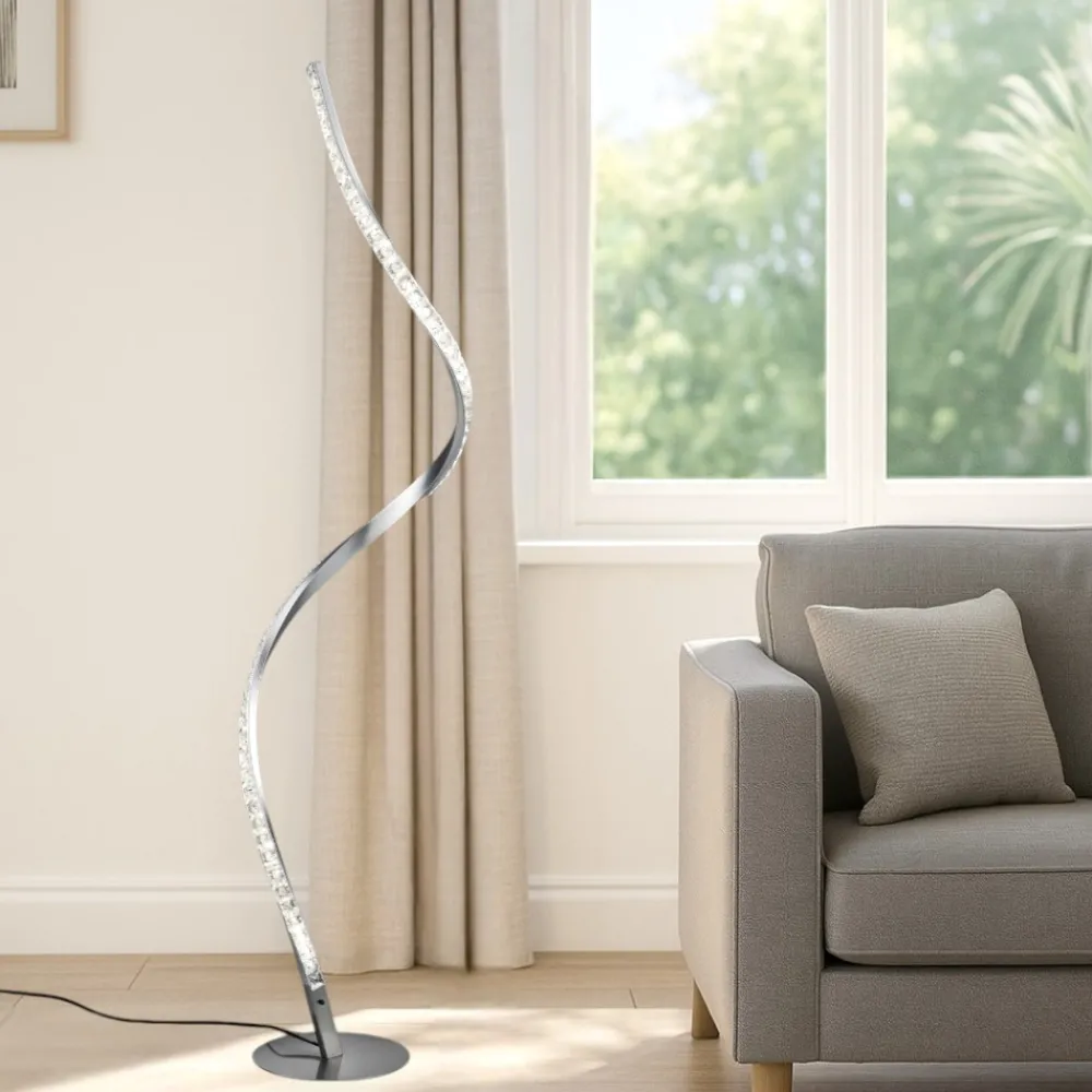 Lampade Da Terra-Selezionato da Mazzolaluce Lampada da terra design moderna led 9w rgb dimmerabile con telecomando