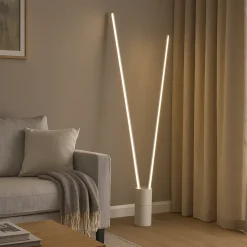 Lampade Da Terra-Selezionato da Mazzolaluce Lampada da terra design moderno bianca led 44w 3000k