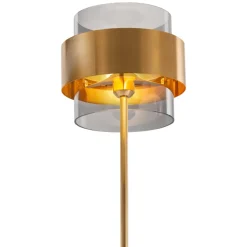 Lampade Da Terra-Selezionato da Mazzolaluce Lampada da terra design moderno paralume cilindrico vetro fume'