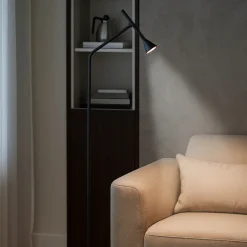 Lampade Da Terra-Ideal Lux Lampada da terra diesis pt orientabile led 3000k nera