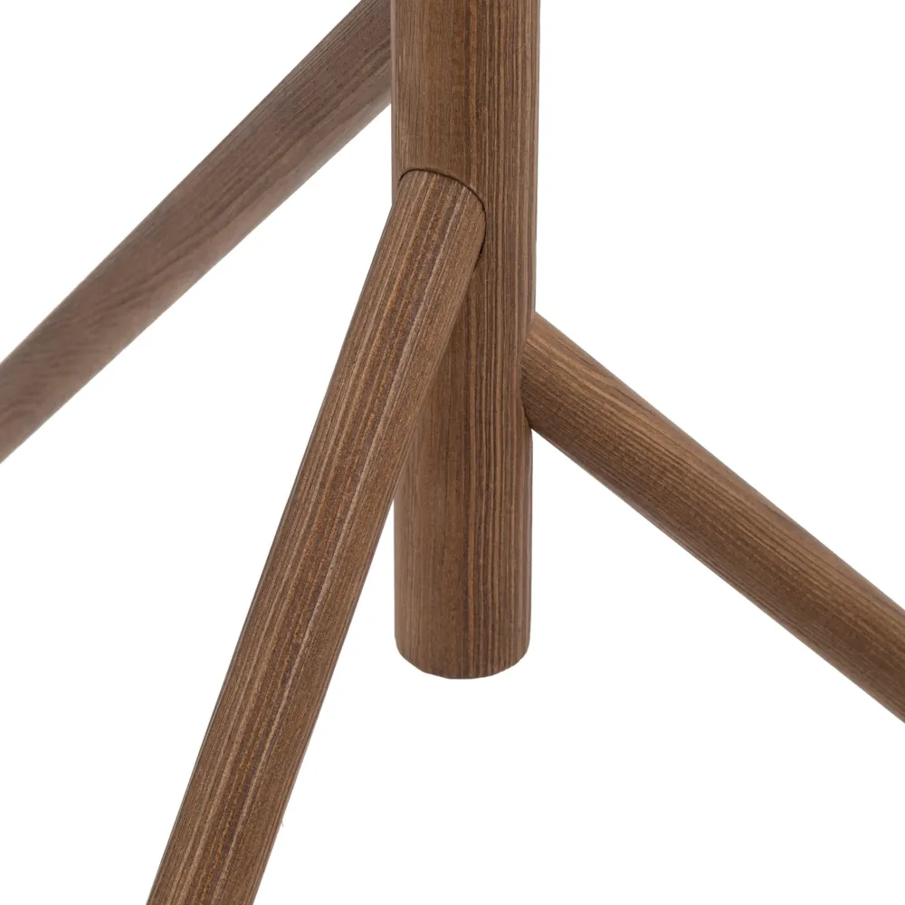 Lampade Da Terra-Selezionato da Mazzolaluce Lampada da terra di legno noce stile scandinavo sfere vetro bianco