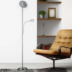 Lampade Da Terra-Selezionato da Mazzolaluce Lampada da terra due luci led 3000k orientabile per ufficio