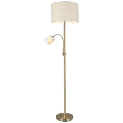 Lampade Da Terra-Selezionato da Mazzolaluce Lampada da terra due luci moderna orientabile colore oro