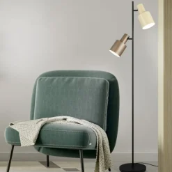 Lampade Da Terra-Selezionato da Mazzolaluce Lampada da terra due luci moderna orientabile multicolor